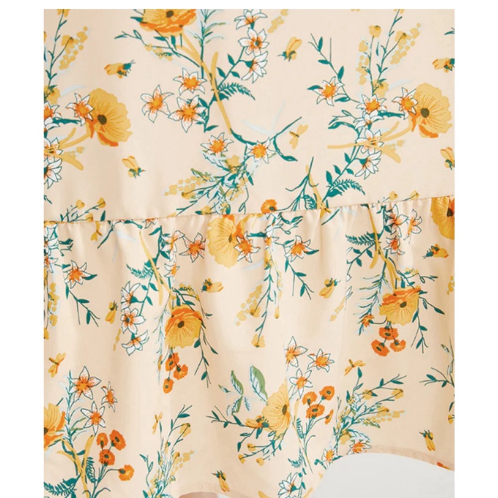 Size 14 - 16 • 1x BloomChic • yellow floral ruffle pleated front midi dress NWT - Picture 4 of 5